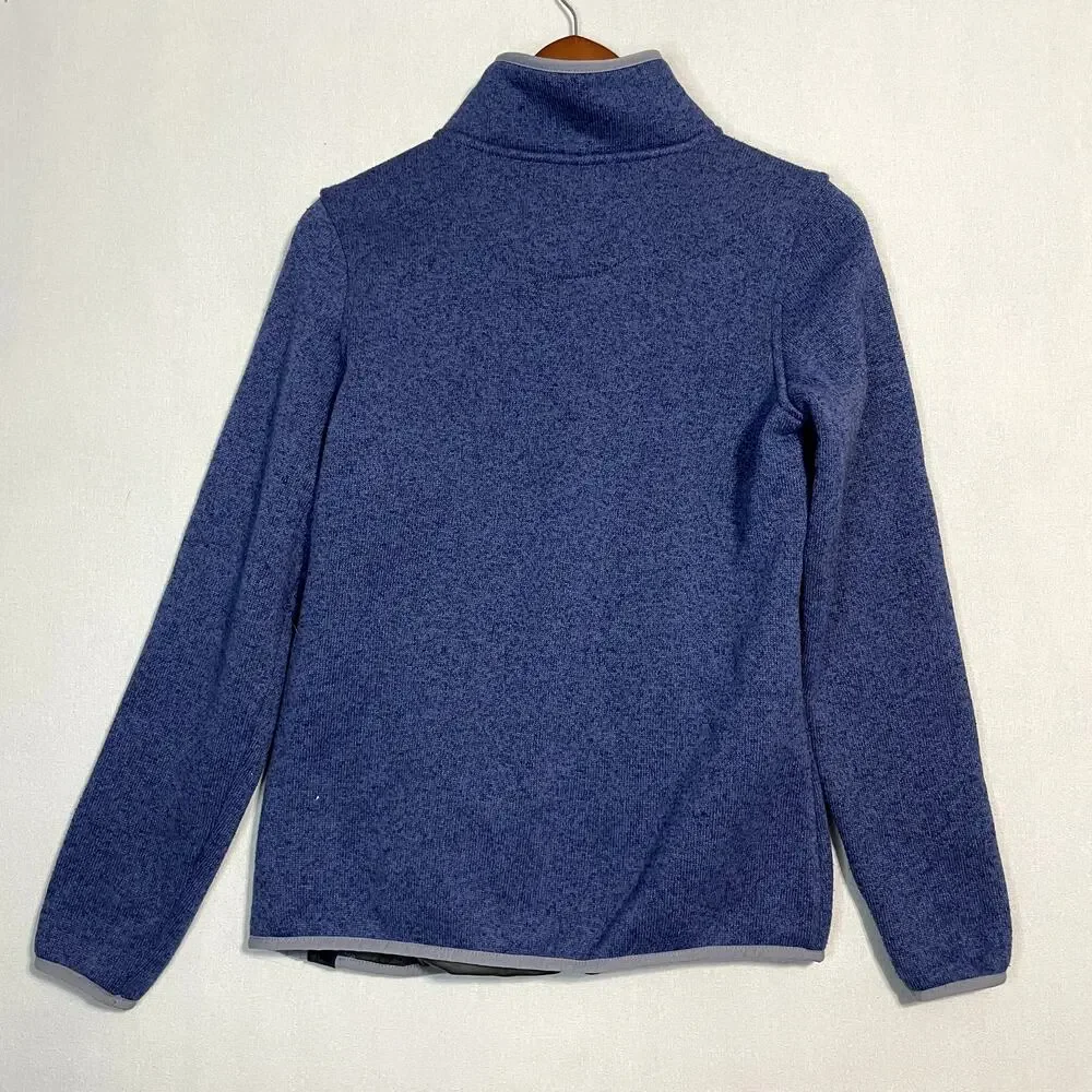 L.L. Bean Men's Sweater Fleece Snap Pullover Purple‎ Regular - Size S